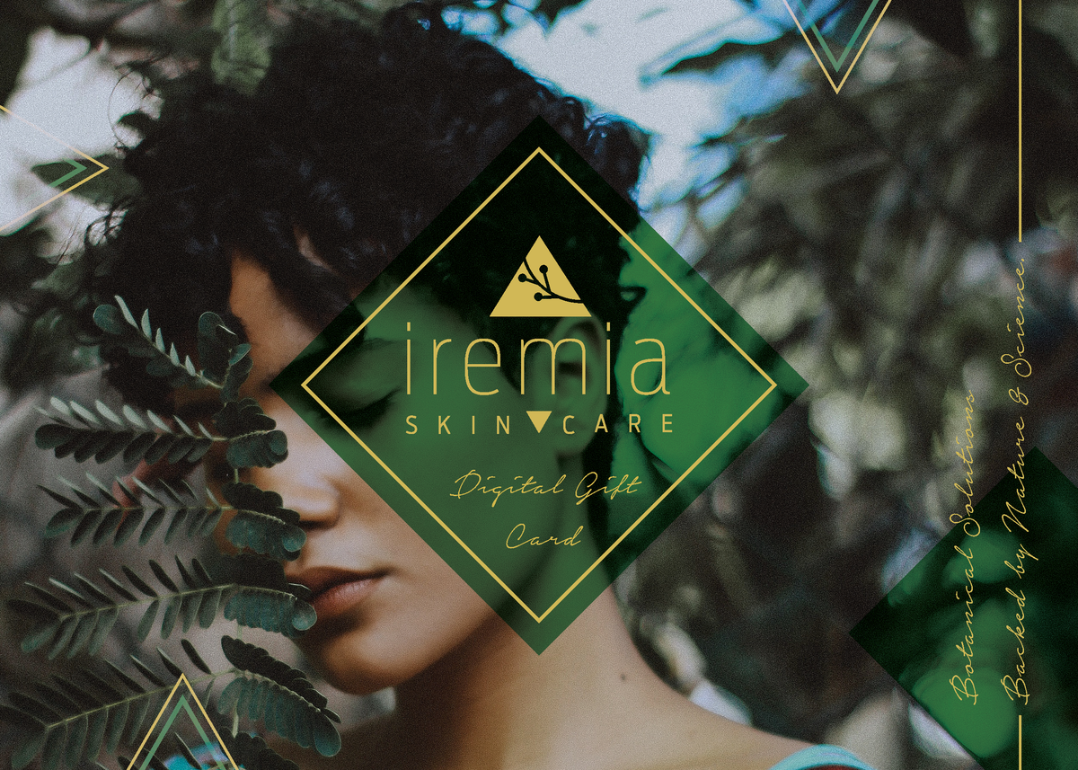 Iremia Skincare Gift Card, the perfect gift for those with sensitive skin. Give the gift of natural skincare and wellness. Great for Mother&#39;s Day, Self-Care, Birthday&#39;s or any special ocassions.